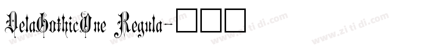DelaGothicOne Regula字体转换